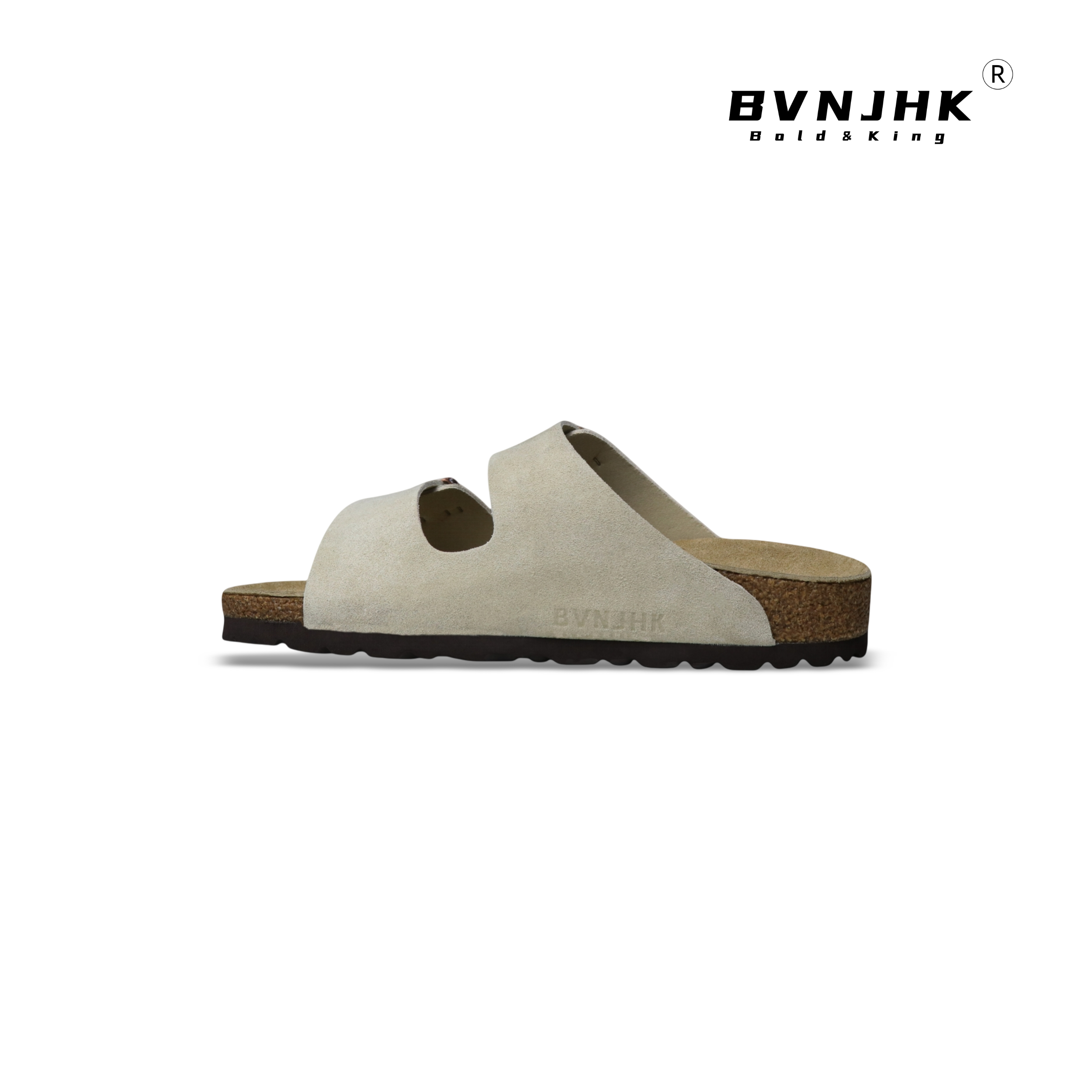 BVNJHK Outer Wear Flat Bottom Boken Sandals with Square Buckle