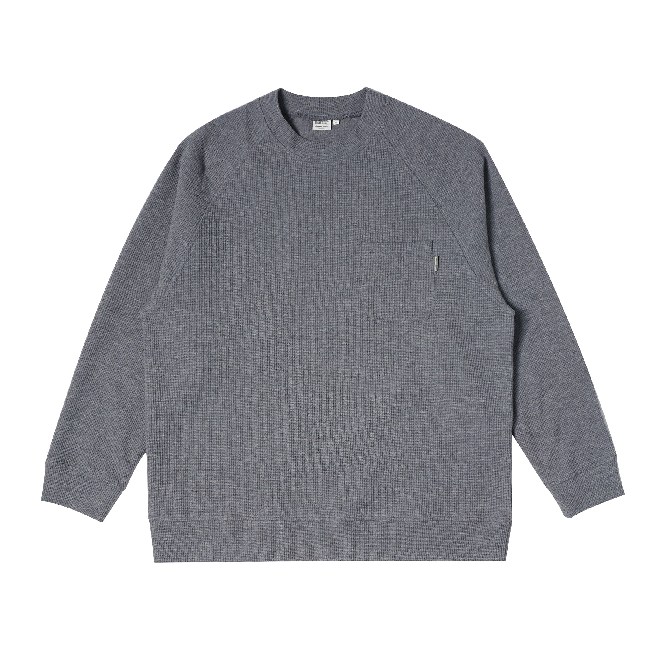 BUTTBILL 380G Japanese waffle Pure Cotton inner long-sleeve Tee