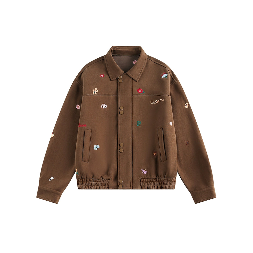 Zuocisankon Vintage Small Embroidered Loose Jacket