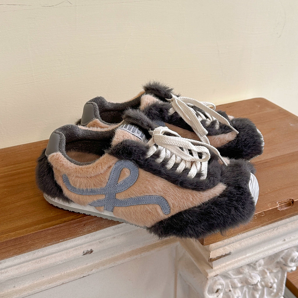 Lidaren Produced Leather Warm Retro Casual Shoes