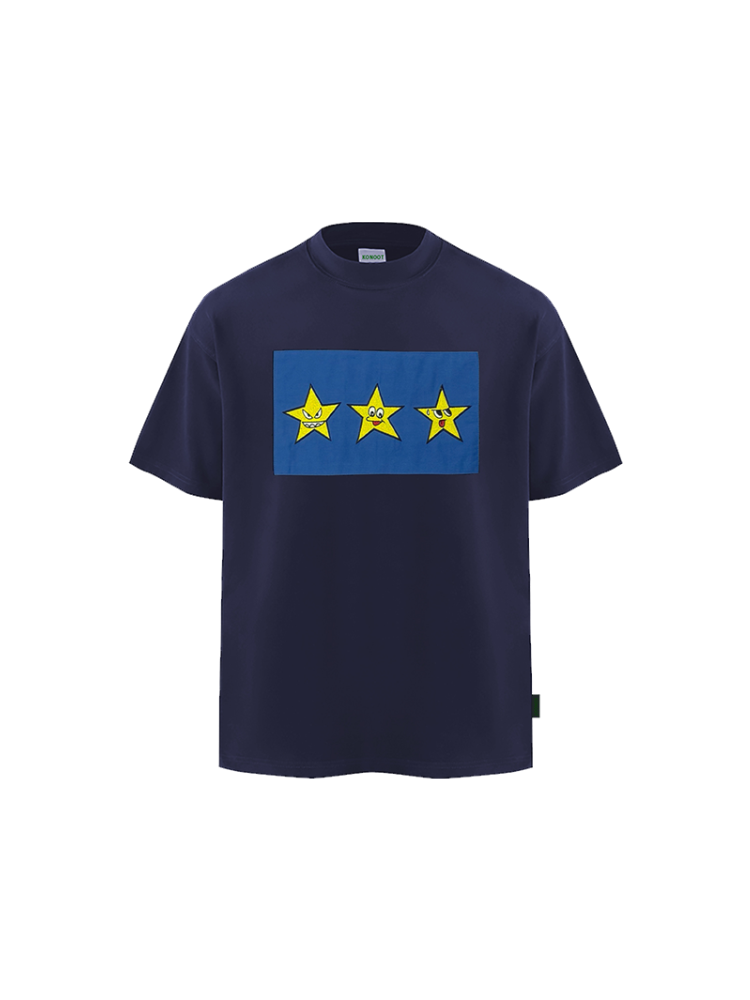 [KONOOT] 25SS (STAR) sticker embroidery BoxyFit version * 280G Tee