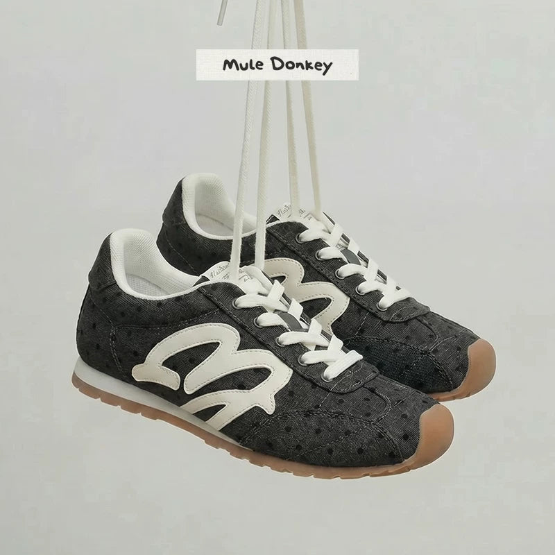 Donkey Vintage Polka Dot Versatile Flat Sneakers