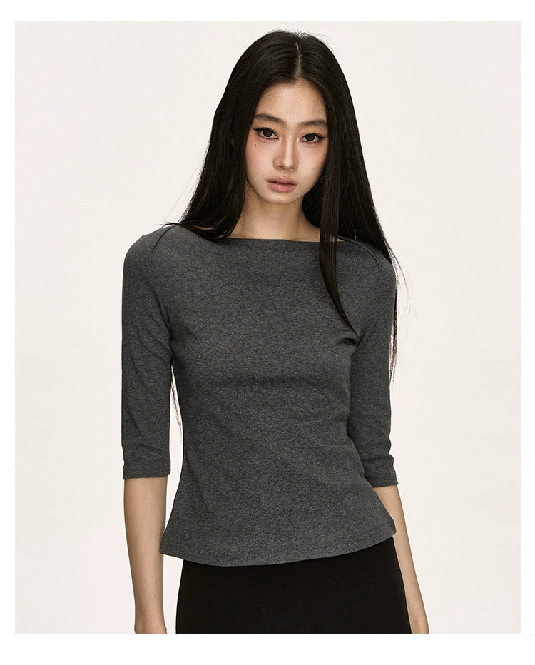 Anna Aneae Slim Spice Medium Sleeve Versatile Tee