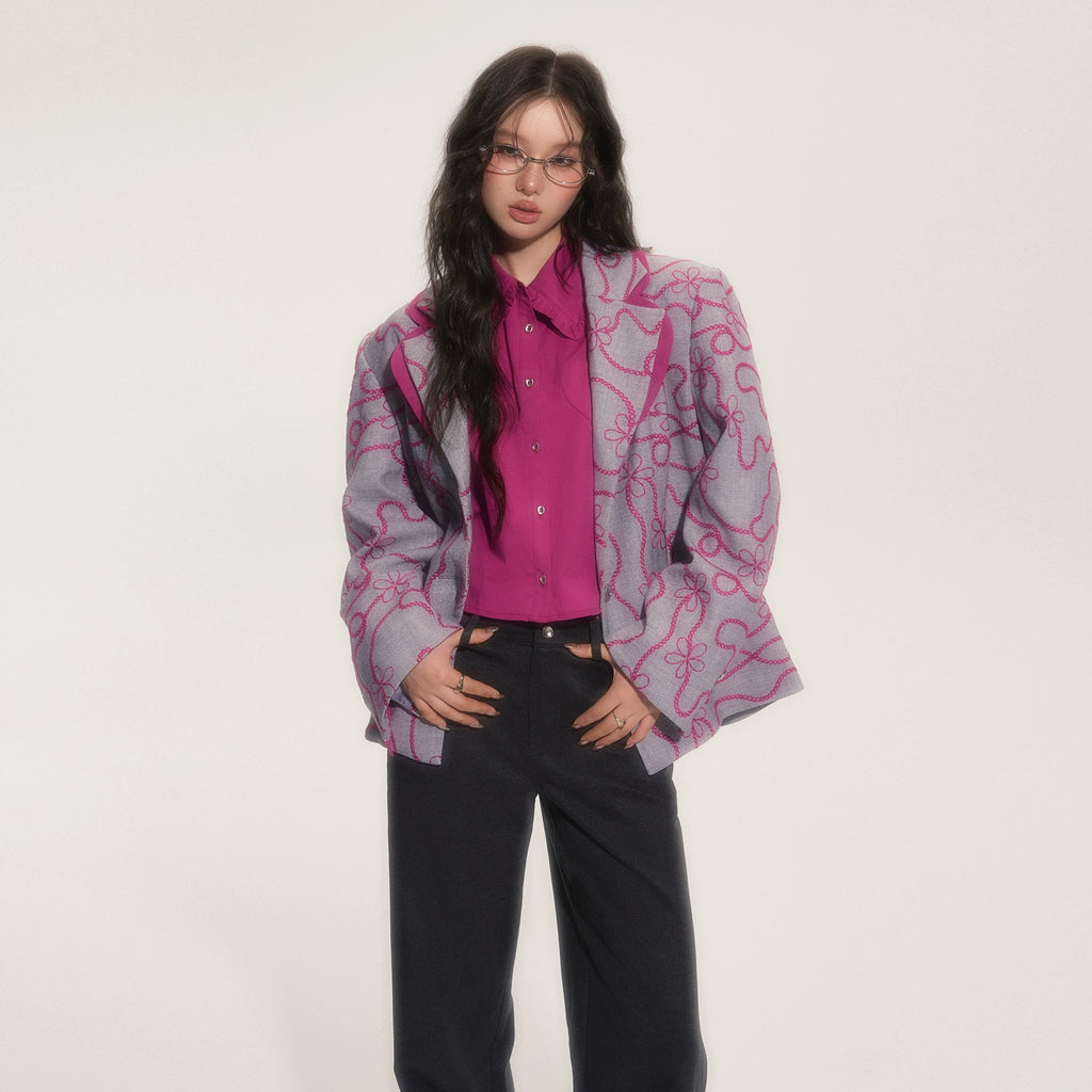 SASSY MOODY Silhouette Loose Suit Suit