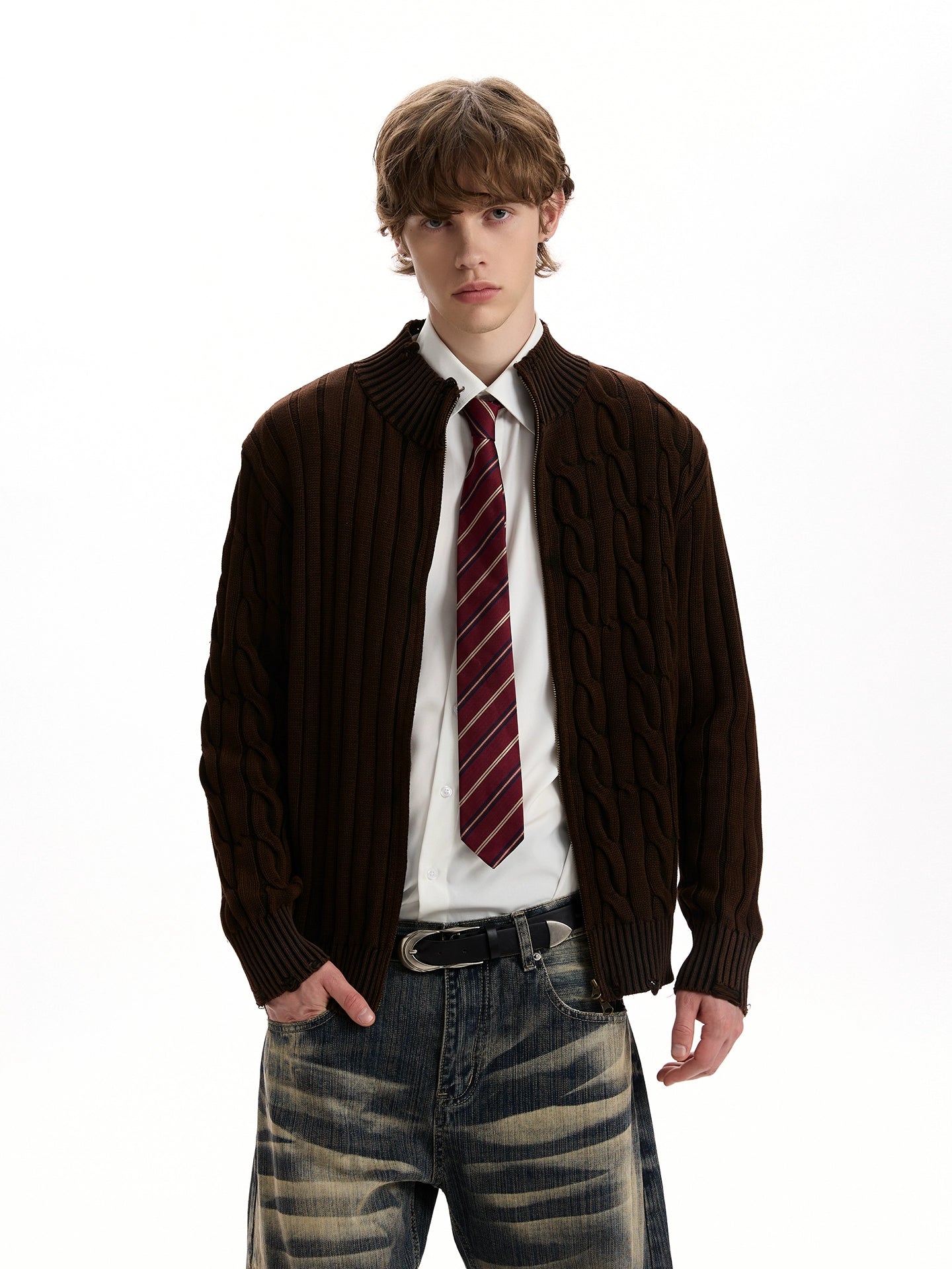 A PUEE Vintage Twist Knitted Sweater