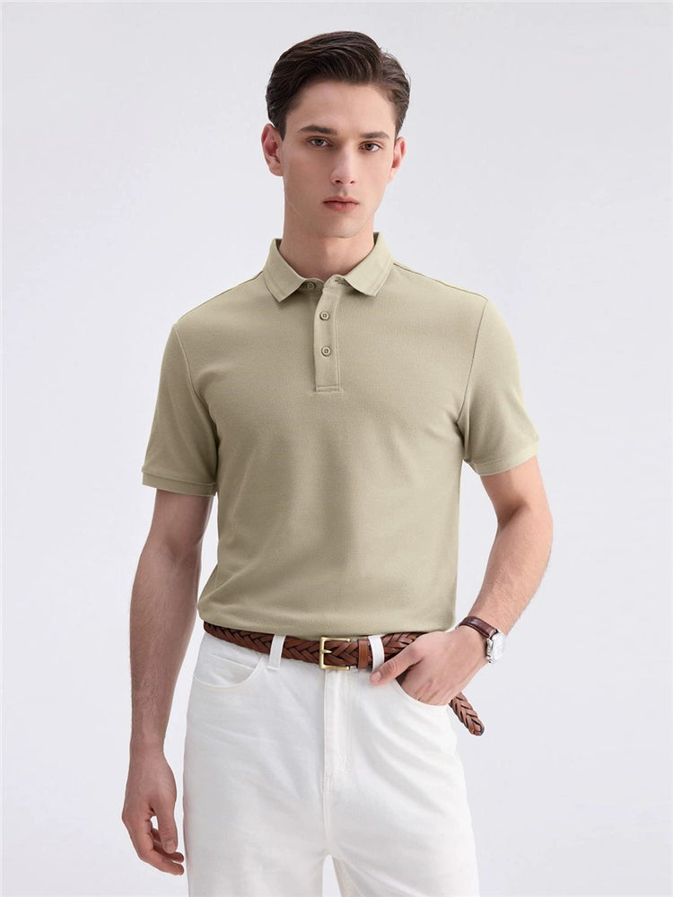 Giordano Cool Contrasting Edge Lapel Tee