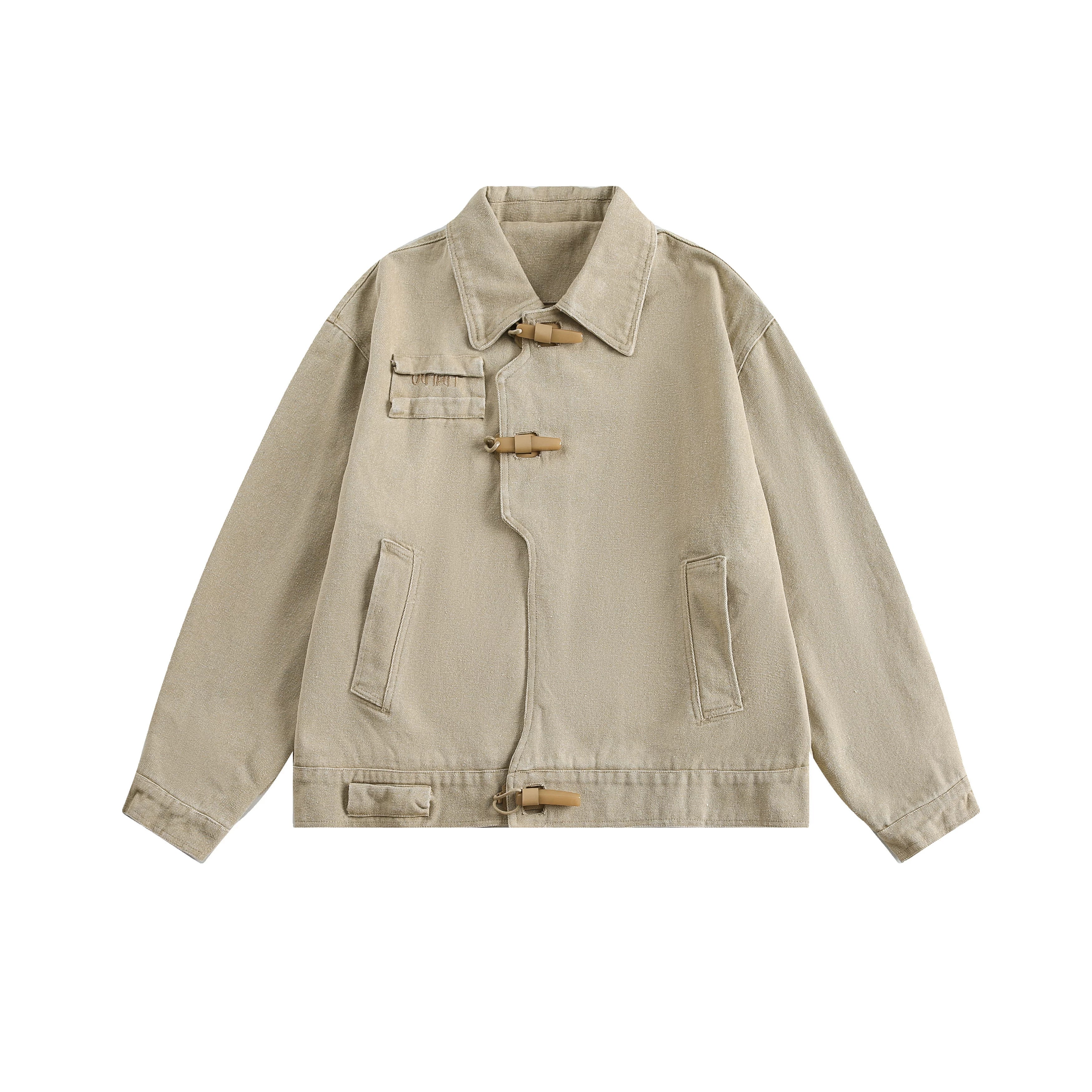 Zuocisankon High Texture New Personality Buckle Lapel Jacket