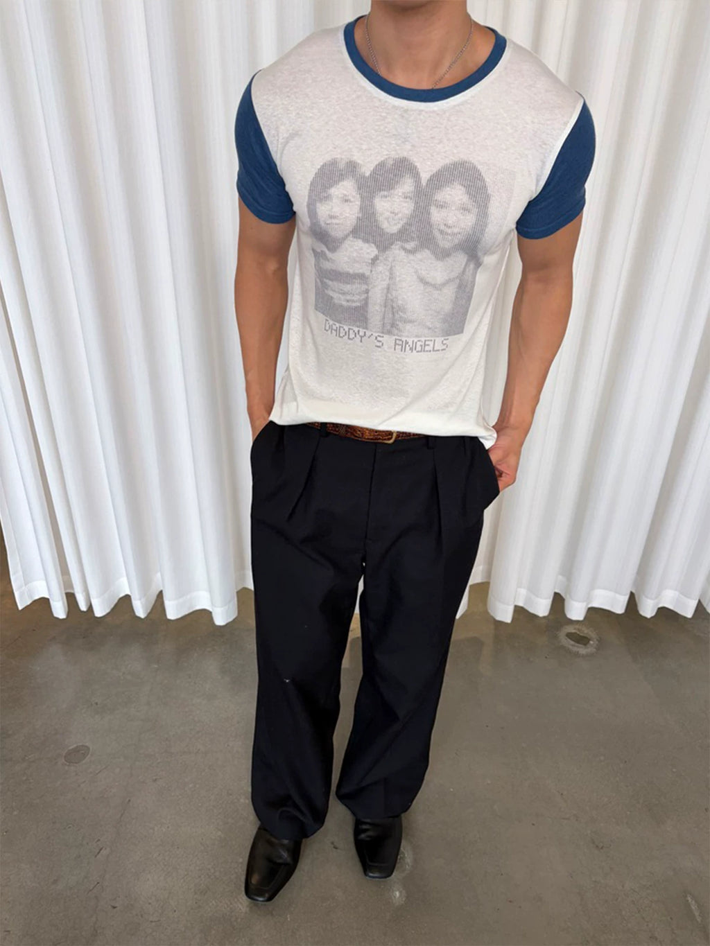 InsGale Retro Stitching Contrasting Tee
