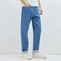 Giordano Straight Mid-waist Micro-elastic Denim Trousers