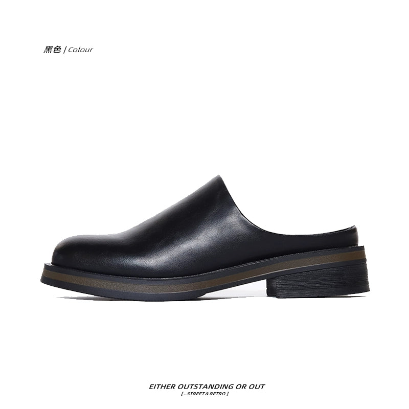 SHENLV STUDIO Leather Clogs
