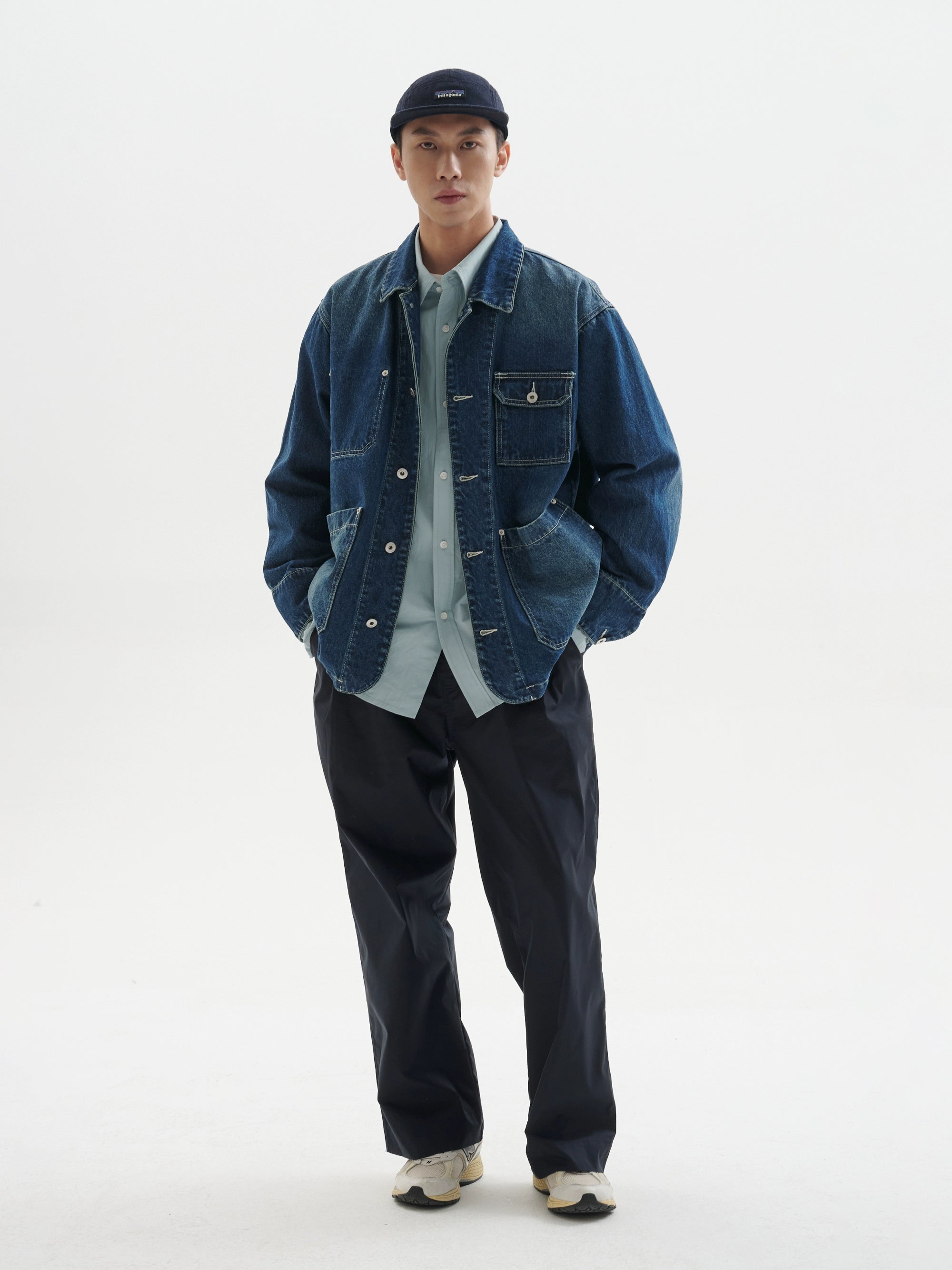BUTTBILL 12.5 oz Washed Old Denim Commuter Jacket