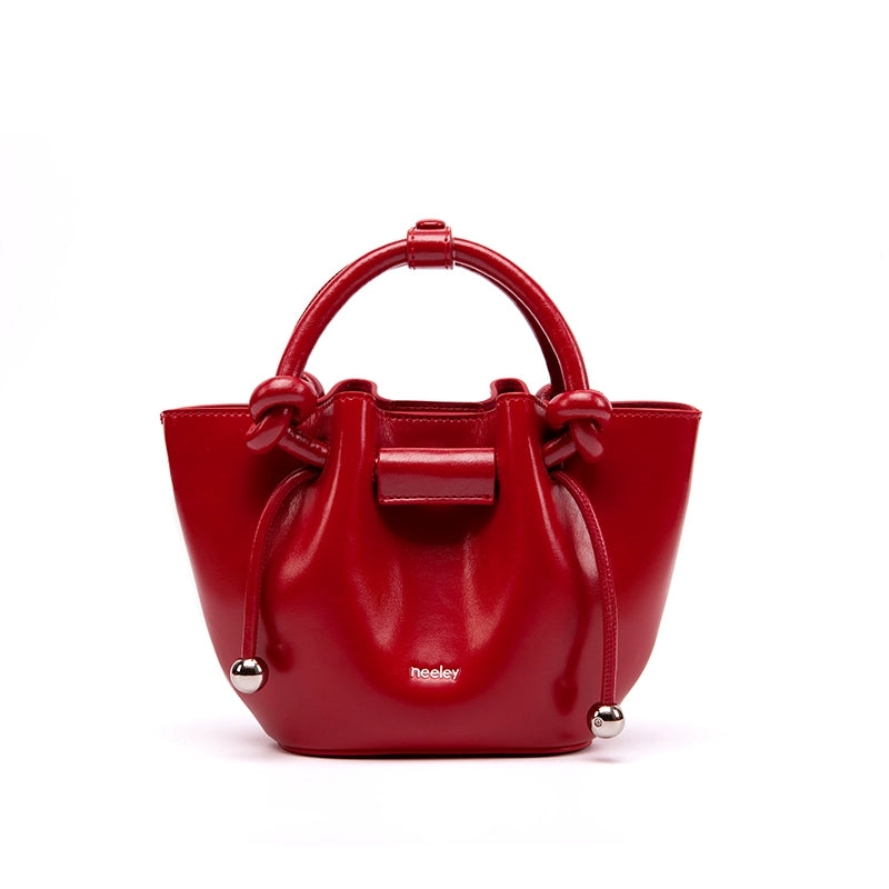 Neeley Leather Vegetable Basket Portable Messenger Bag