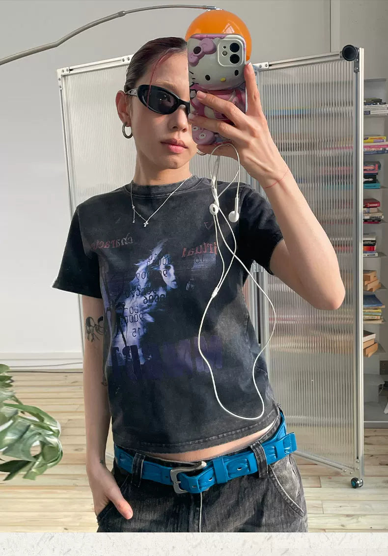 MMBBT Portrait Print Front Shoulder Tee