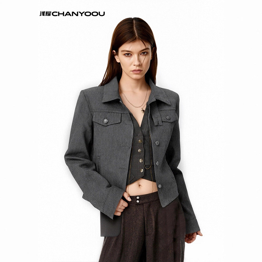 CHANYOOU Vintage Shoulder Jacket
