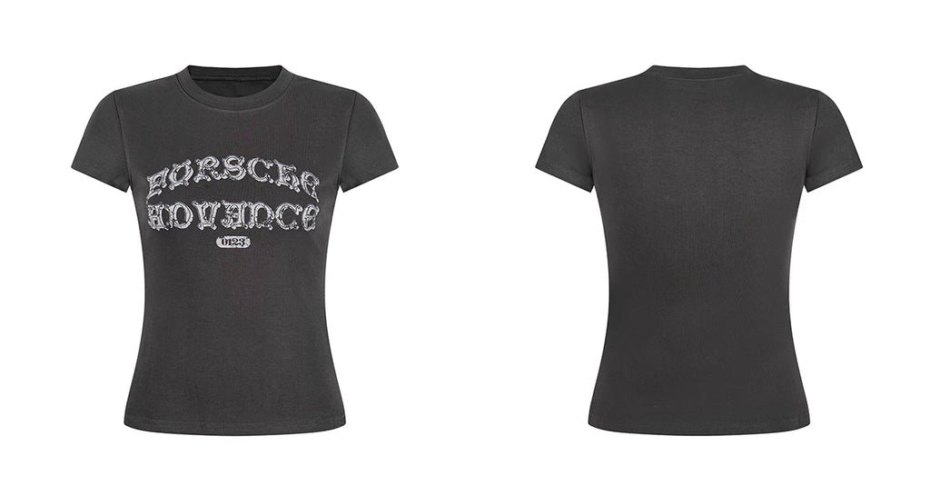 0123 Start Vintage Crew Neck Shoulder-fit Slim Tee