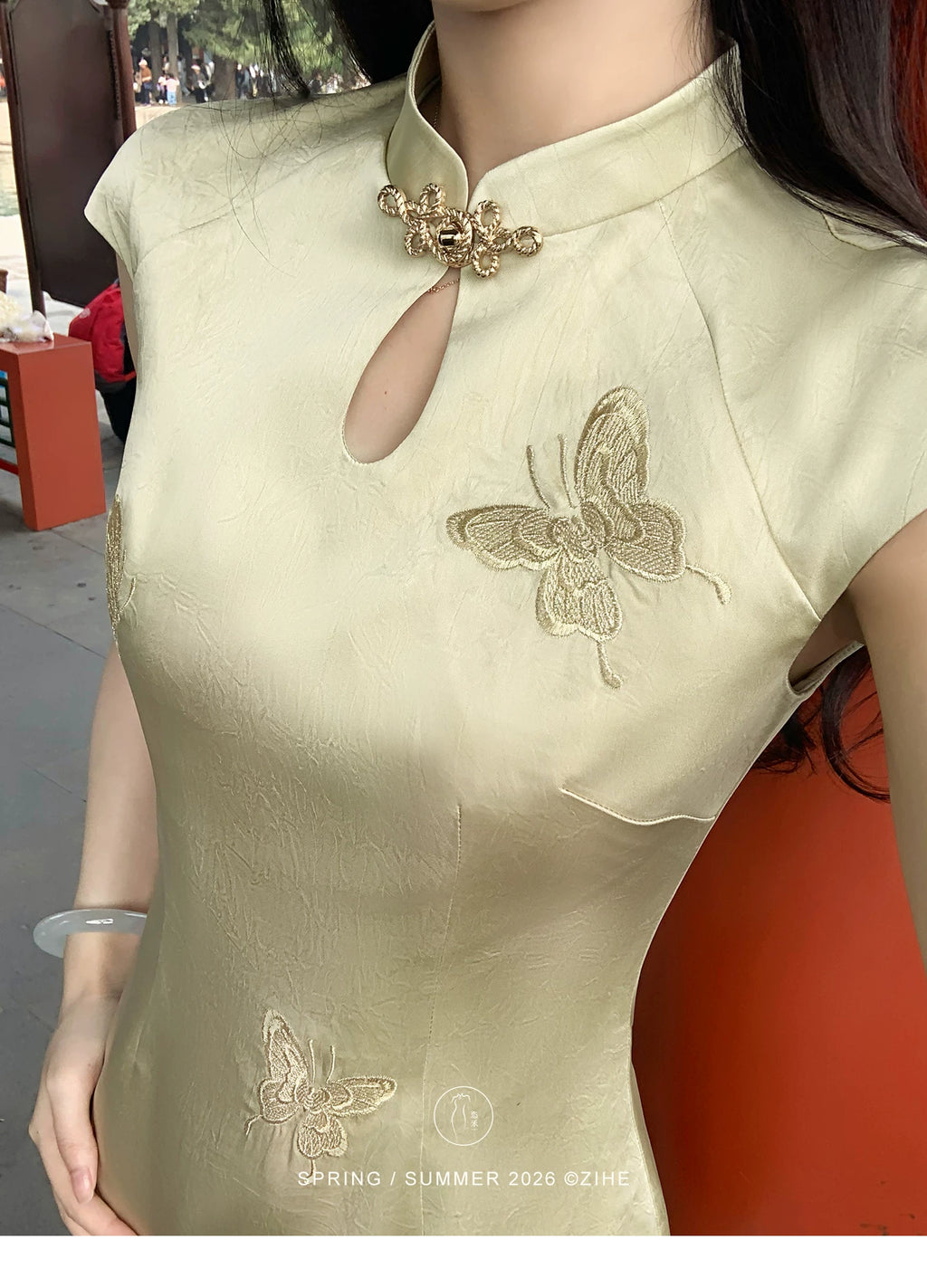 ZIHE Embroidered Short Butterfly Dress