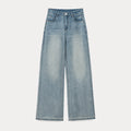 EGGKA Vintage Versatile Low-rise Straight Jeans