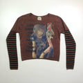 WEBBAR Stretch Stitching Fake Two-piece Striped Long Sleeve