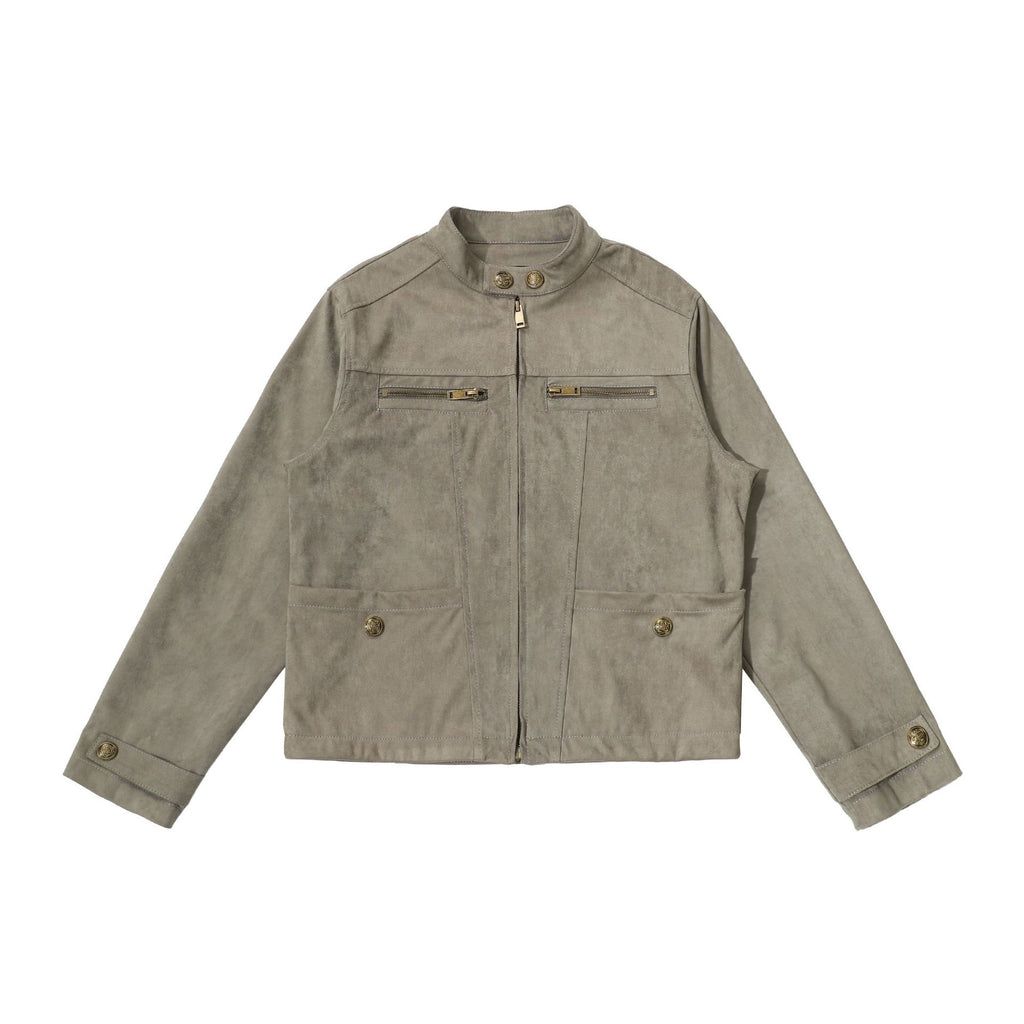 CHANYOOU Vintage Suede Short Slim Jacket