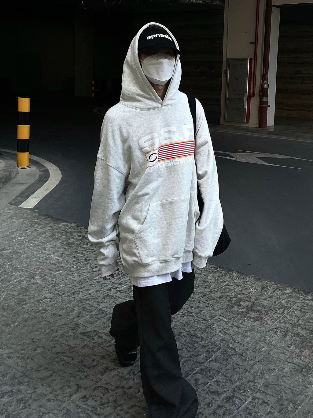 SOSER Vintage Casual Foam Hooded Sweater