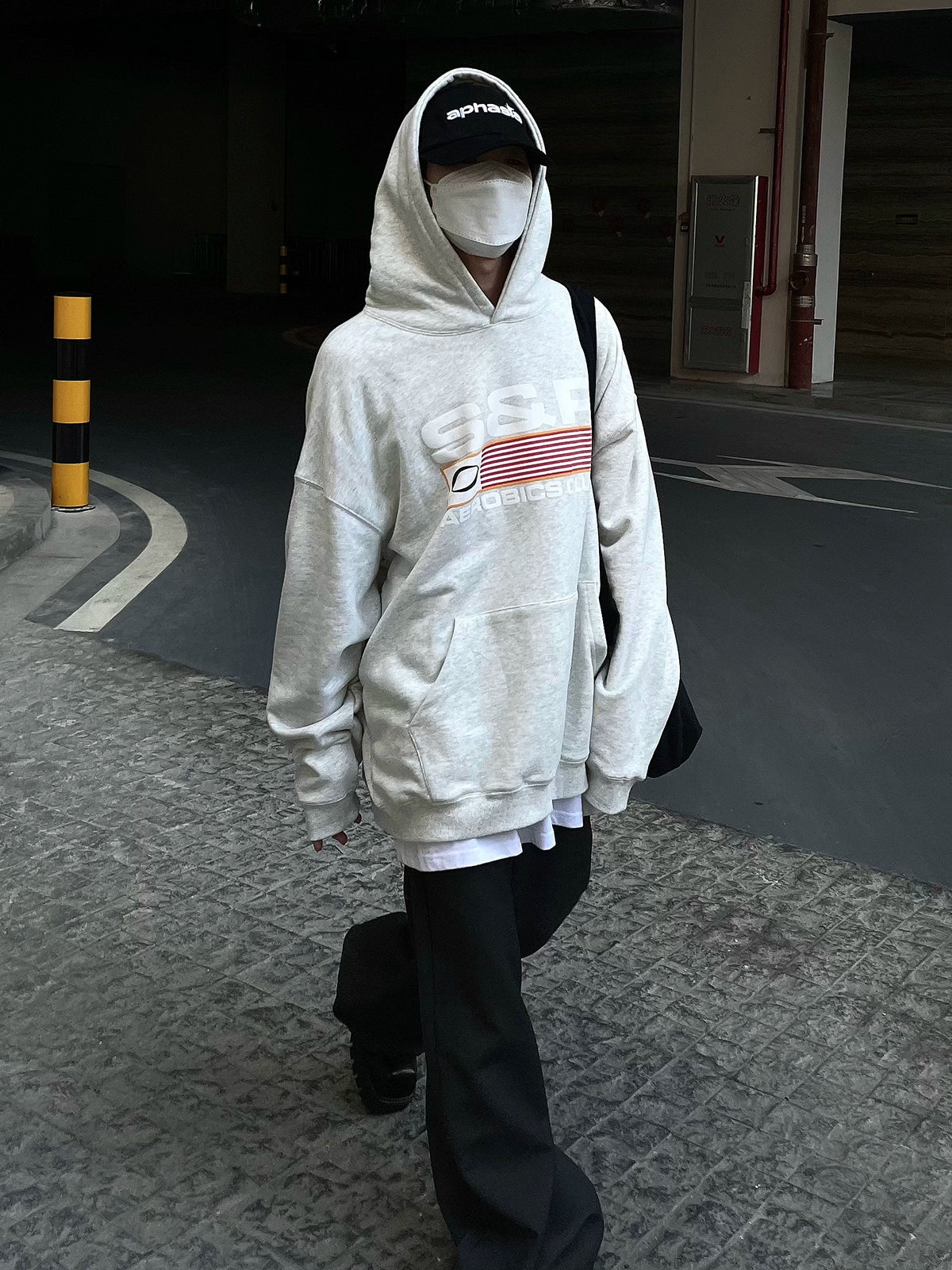 SOSER Vintage Casual Foam Hooded Sweater