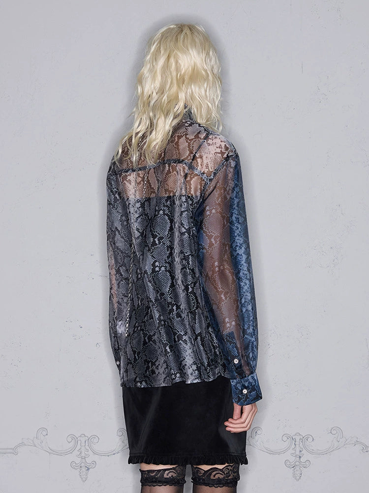 Rocawear Translucent Snake Print Shirt