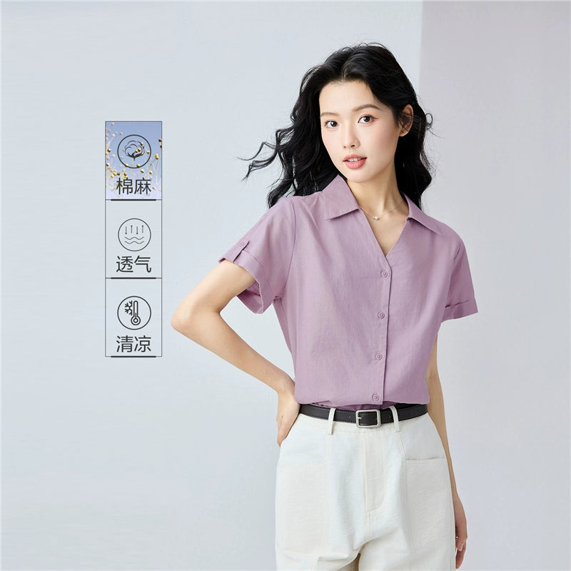 Giordano V-lapel Casual Shirt