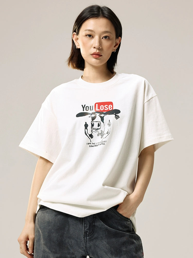 Remedy Guochao Loose Round Neck Tee