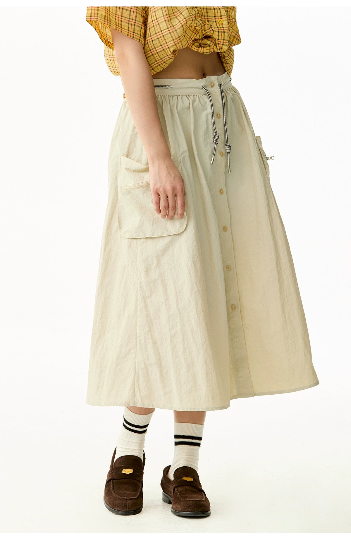 NewJNXS High Waist A-shaped Skirt