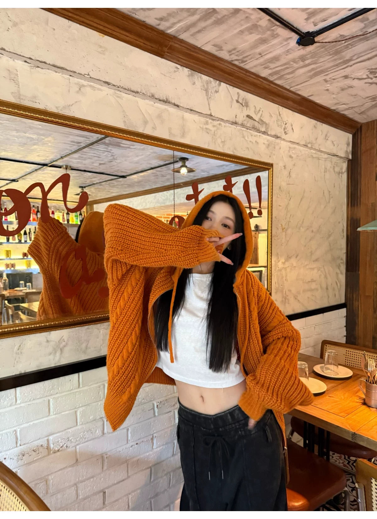 YOUNG KYLIN Lazy Thickened Twist Knitted Cardigan