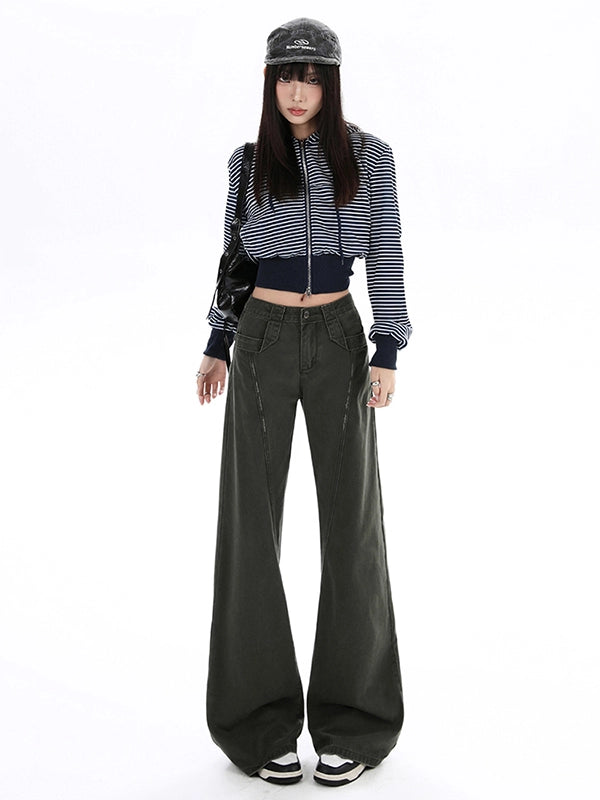 KPSR Vintage Slightly Stretched Wide-Leg Jeans