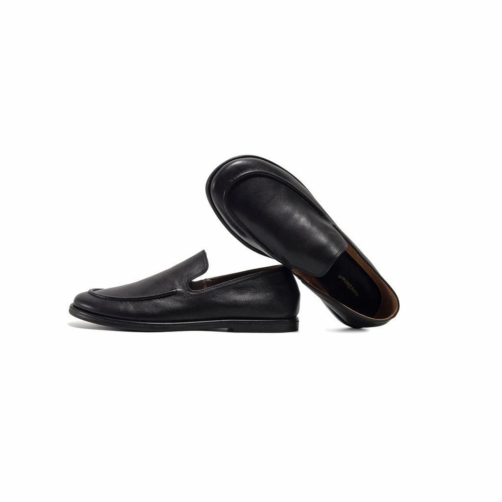 NO LOGO One-pedal Calfskin Cashmere Minimalist Loafers