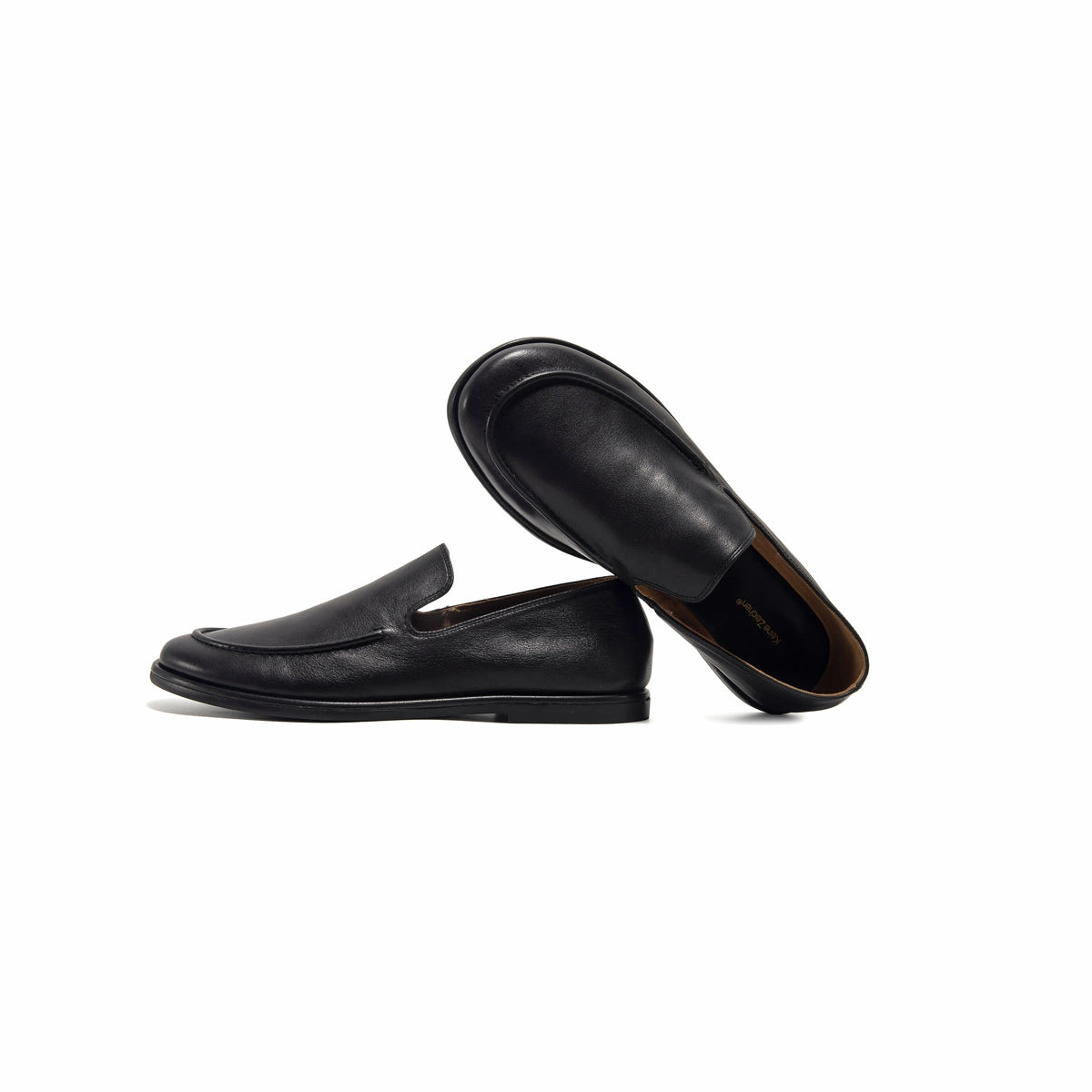 NO LOGO One-pedal Calfskin Cashmere Minimalist Loafers