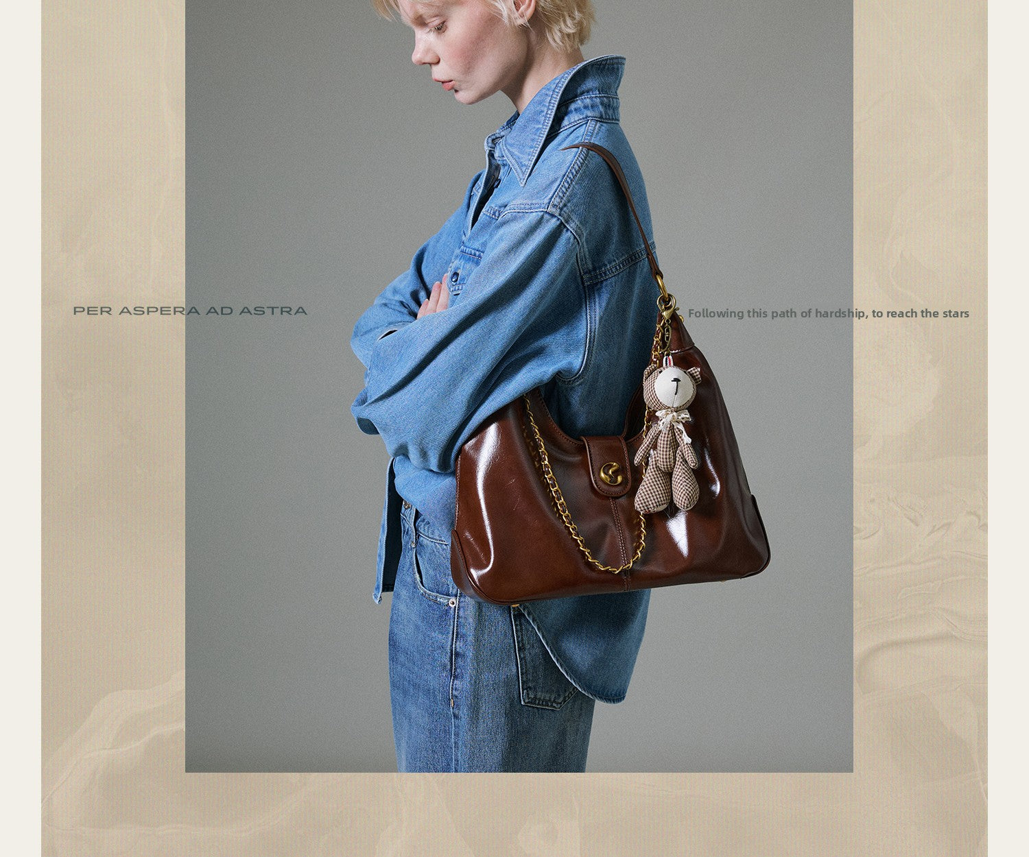 JACD Slack Hobo Brown Underarm Bag