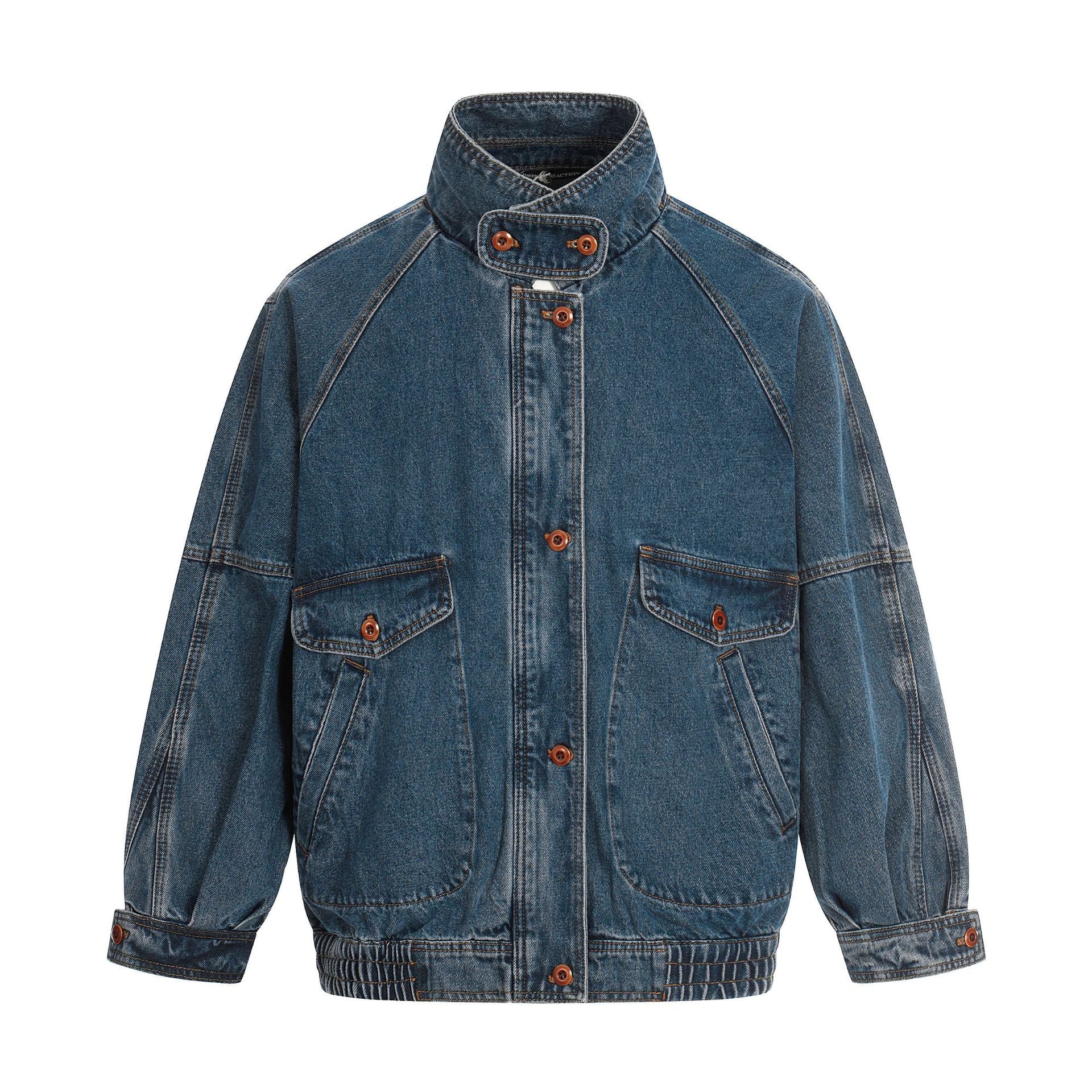 11KN Retro Upturned Denim Jacket