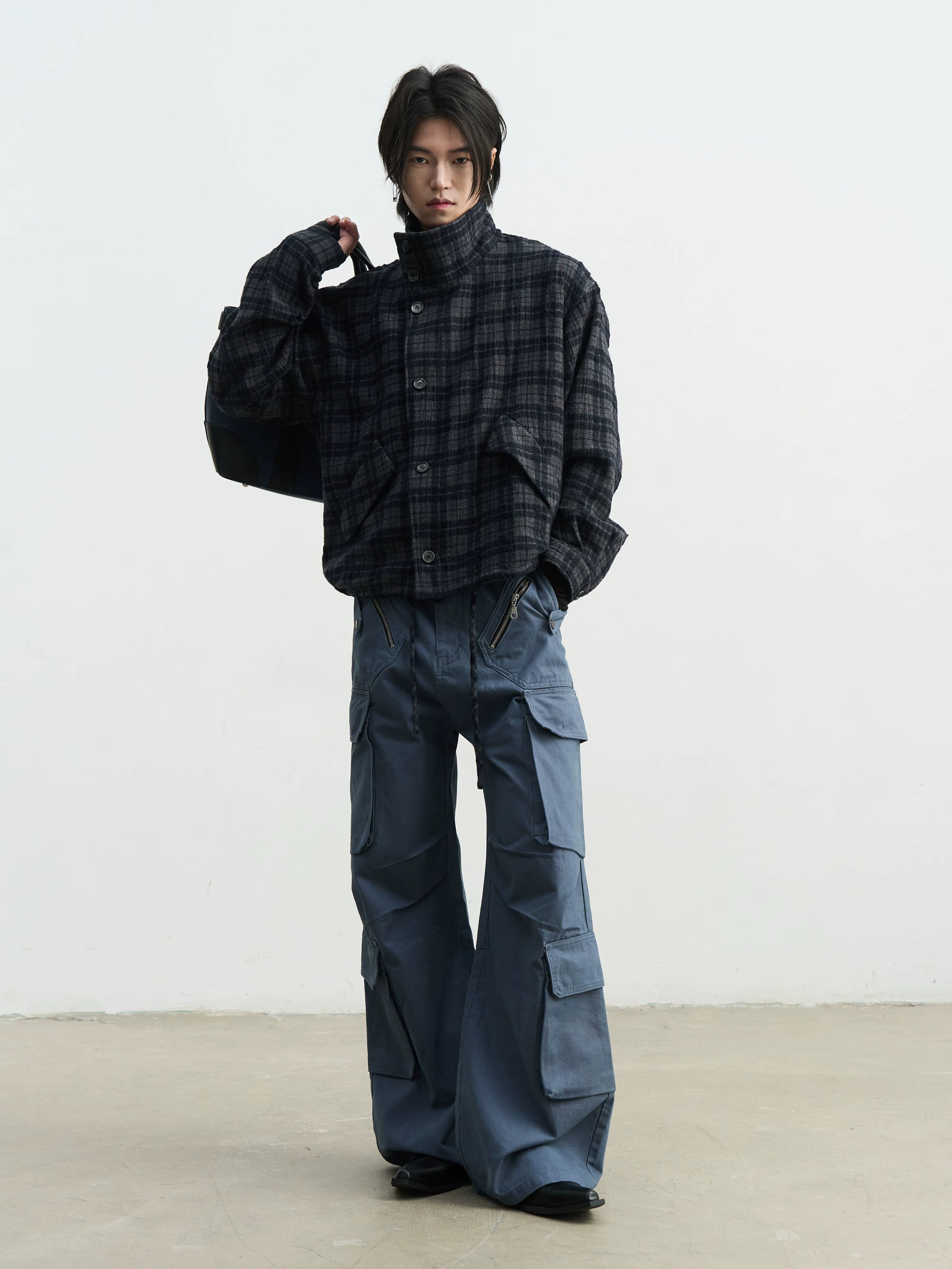 SOUTHFISH Loose Straight and High Casual Trousers