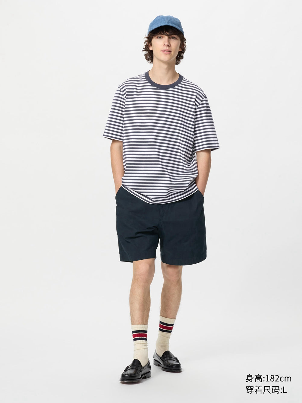 Uniqlo x JW Men's Women's Striped T-Shirt Short Sleeve T-Shirt Casual Fashion Versatile 25 New 476228