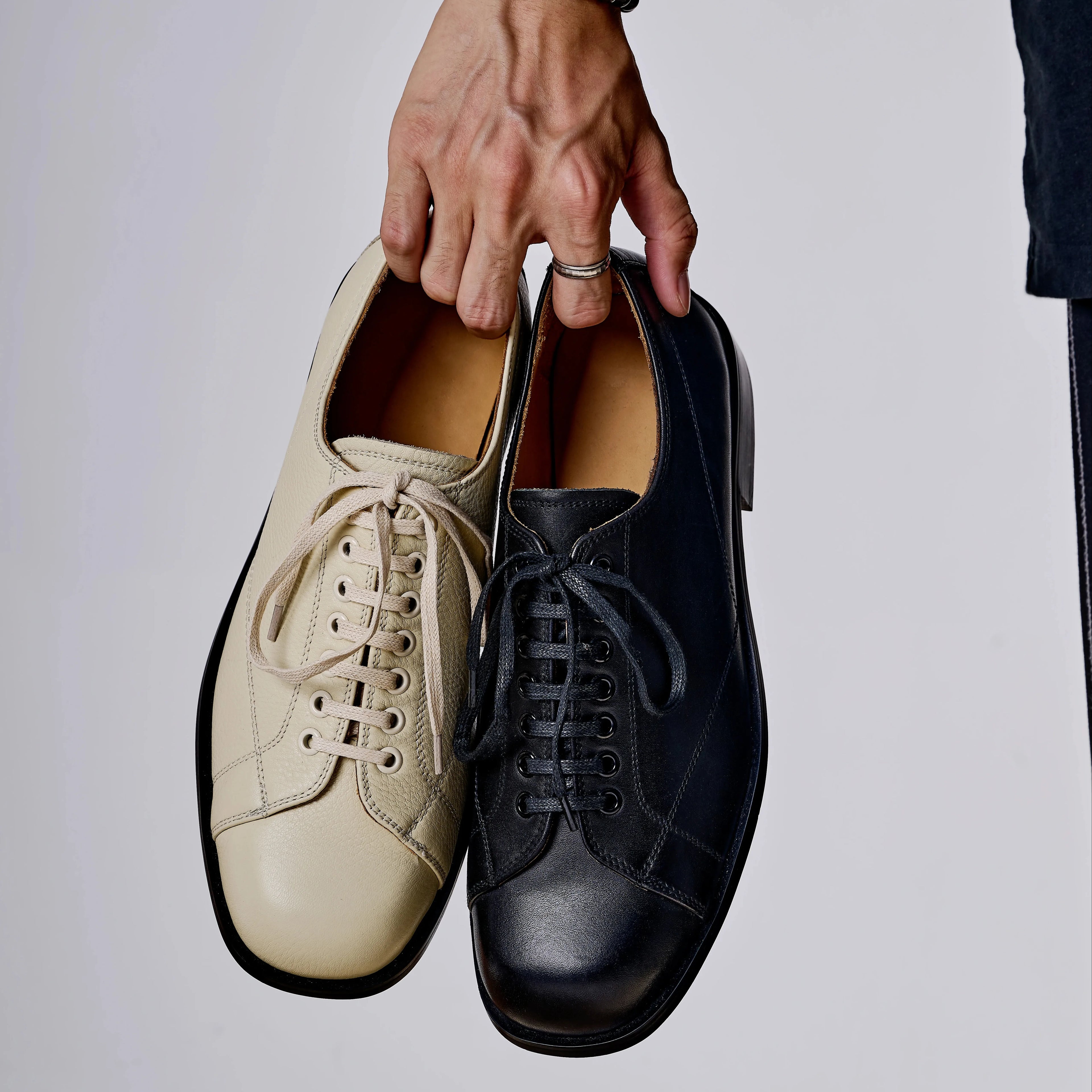 TERRAKOO Retro Leather Heightened Platform Bowling Shoes