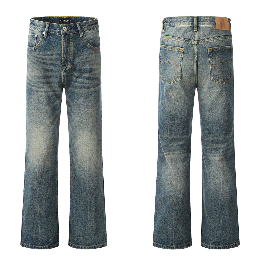 11KN Retro Micro-pull Loose and Thin Slim Jeans