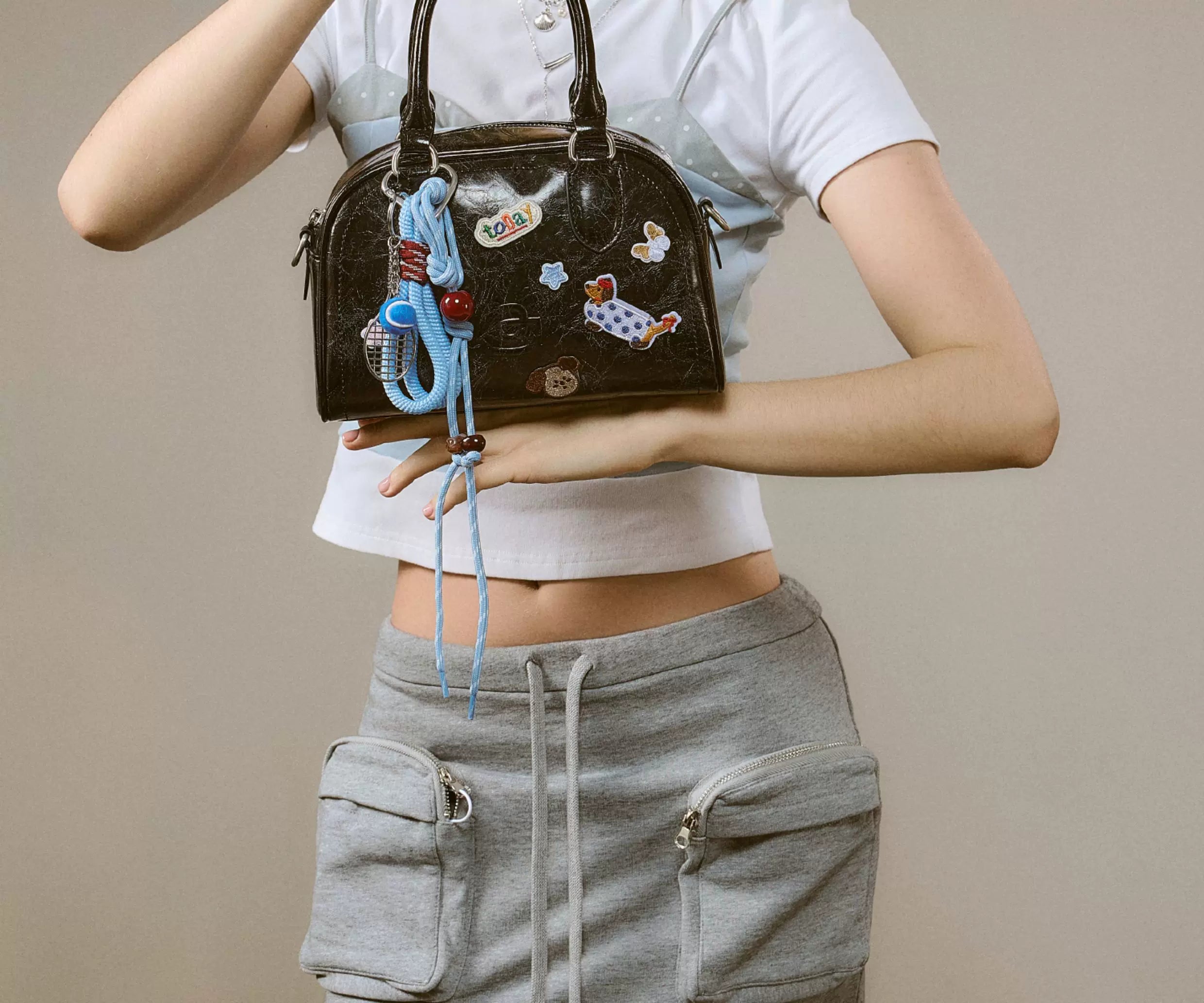 JACD Niche Crossbody Portable Bowling Boston Bag