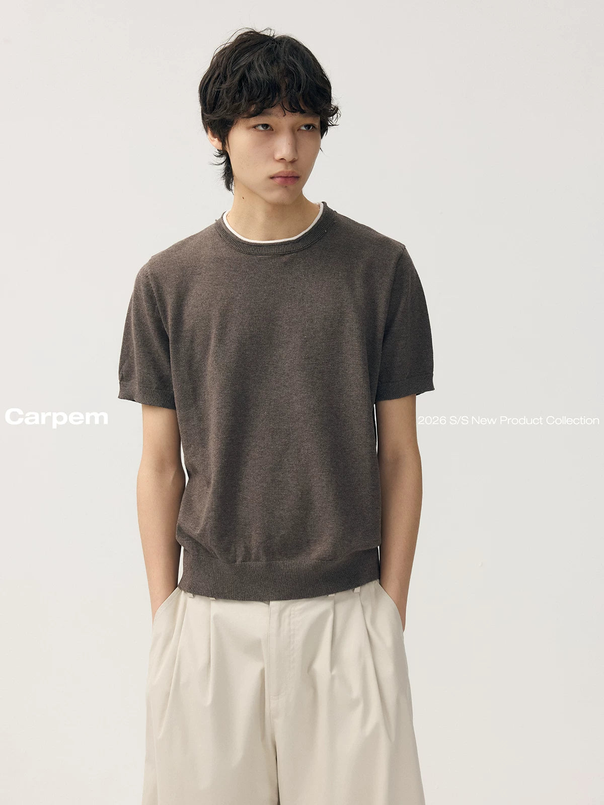 CARPEM Crimped Casual Knitted Tee