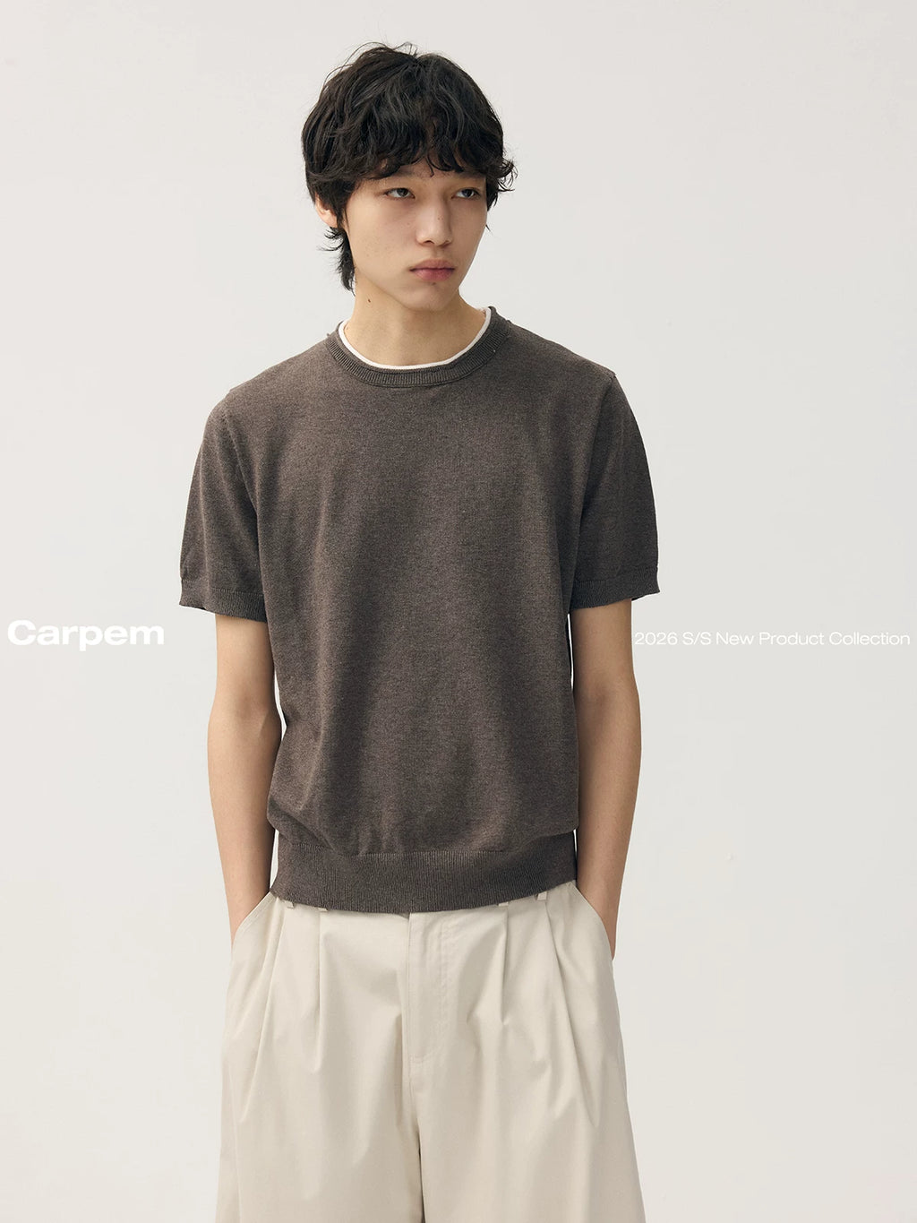CARPEM Crimped Casual Knitted Tee