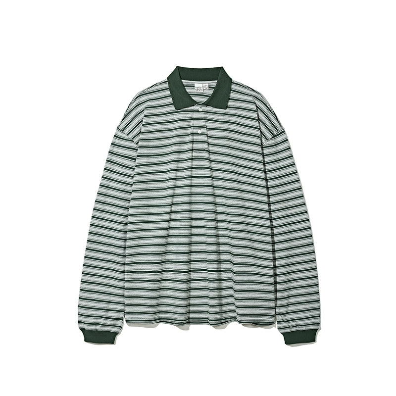 PARTIMENTO Versatile Striped Polo Shirt