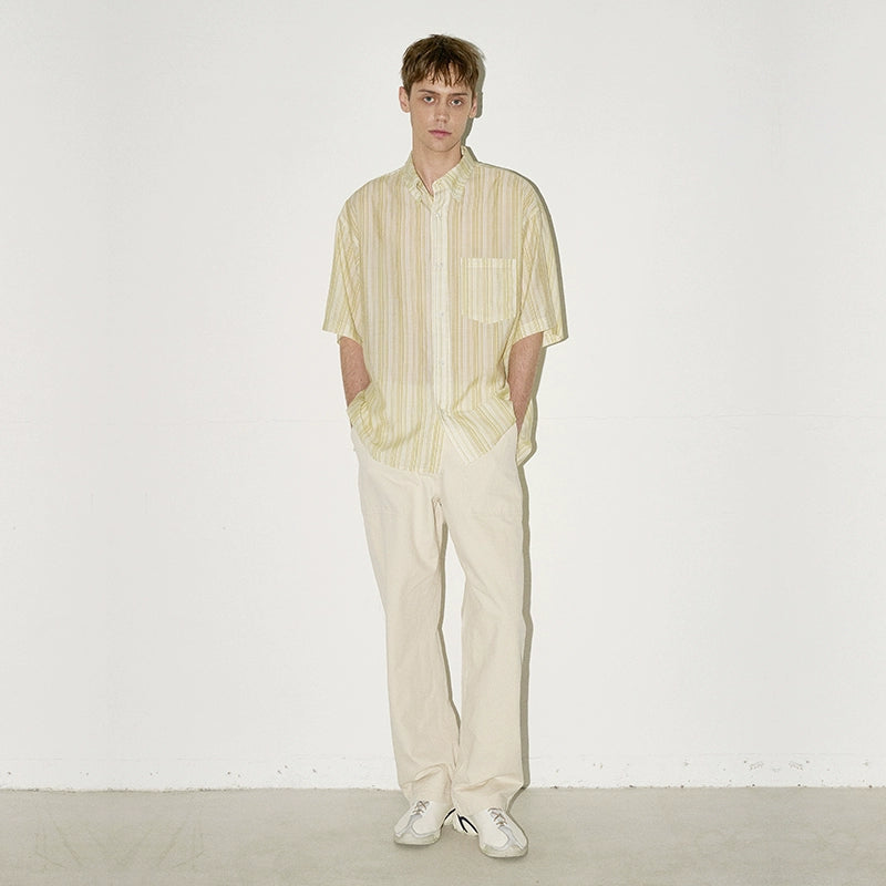 PARTIMENTO Small Fresh Japanese Striped Tee