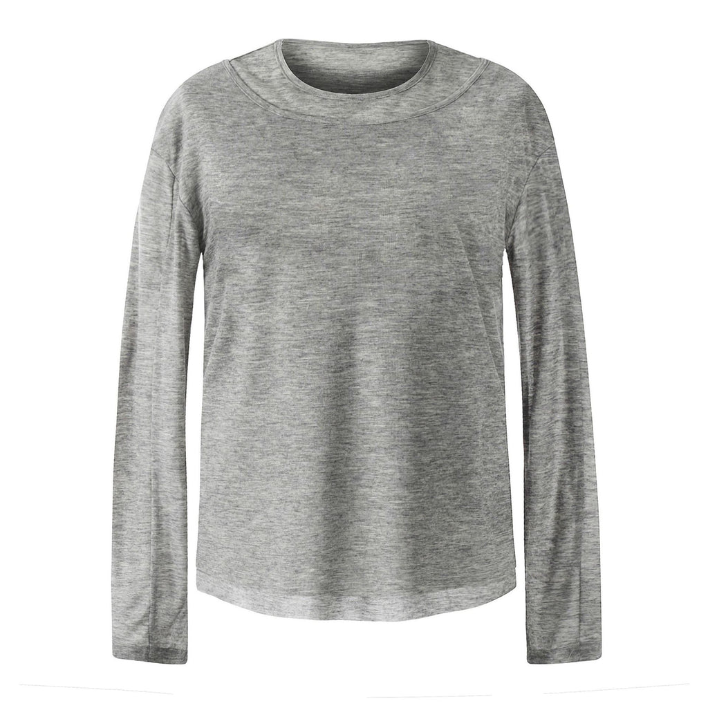 11KN Breathable Simple Anti-wrinkle Skin-friendly Slim Long Sleeves