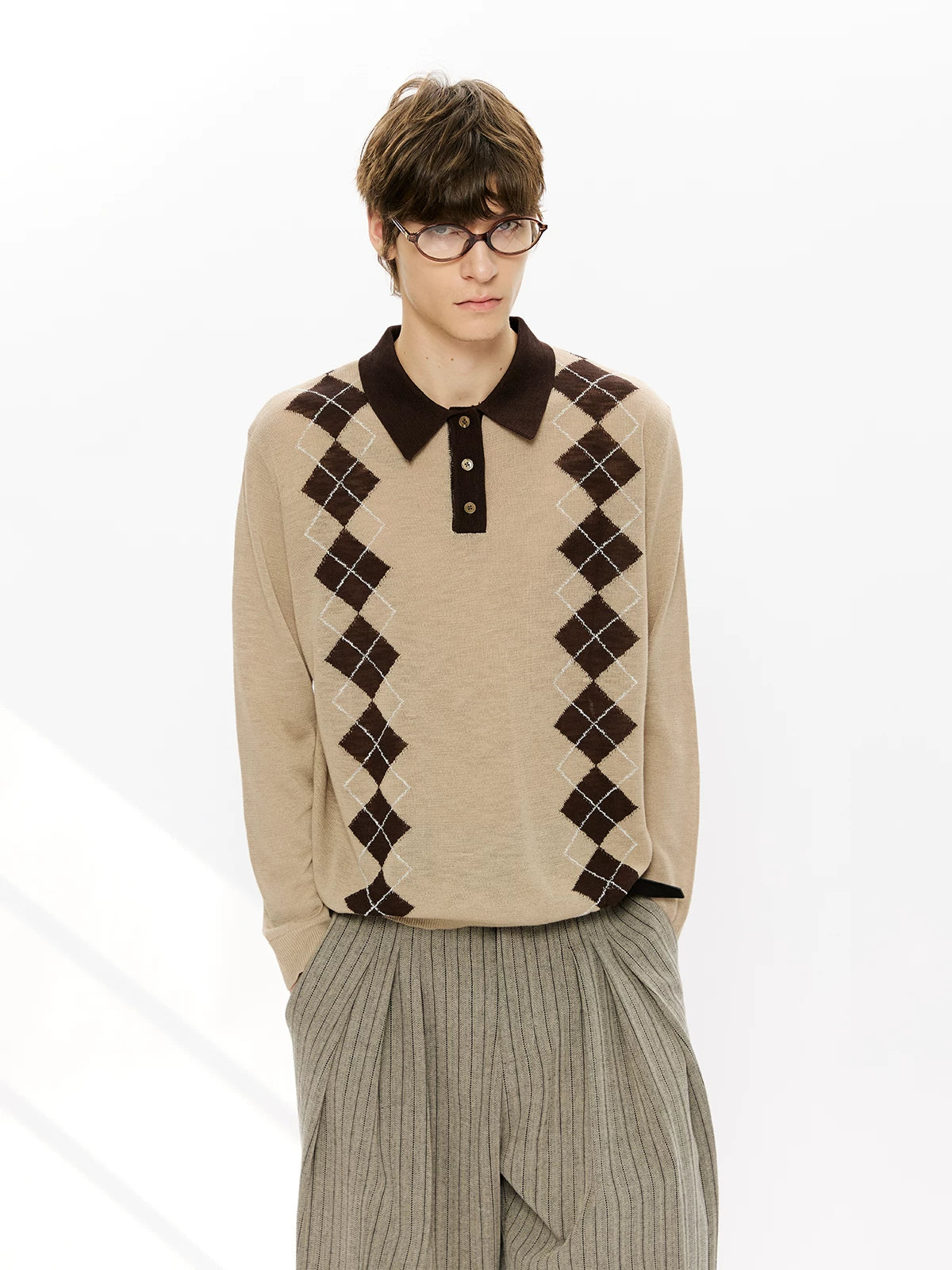 KREATE Knitted Polo Shirt Long Sleeve