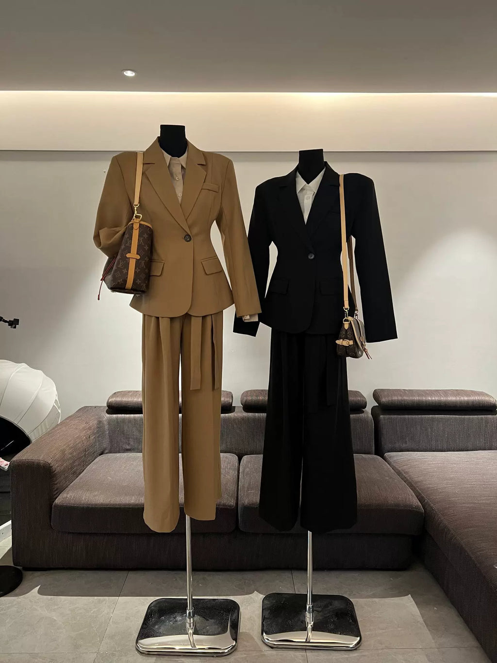 PANPANSTUDIO Medium and Long Wide Leg Pants Suit Set