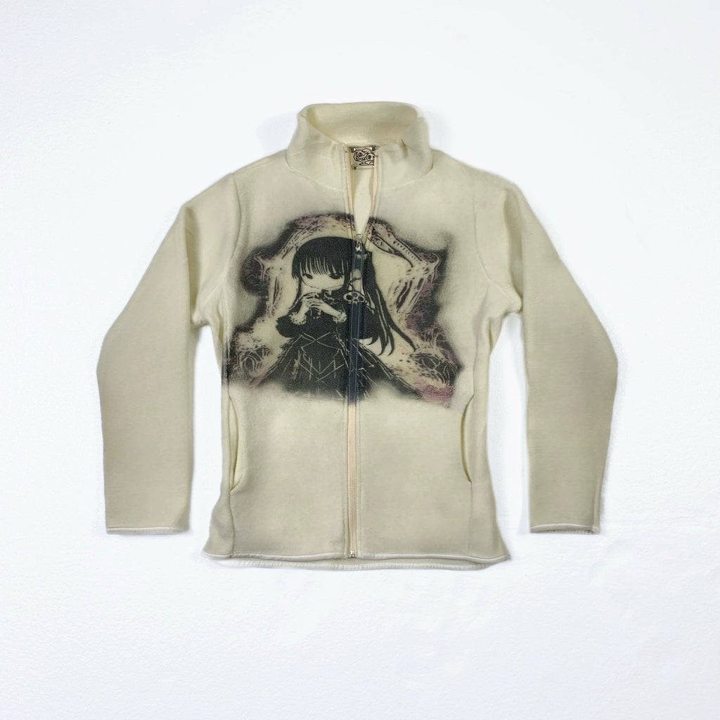 WEBBAR Two-dimensional Slim-fit Emo Atmosphere Zipper Sweater
