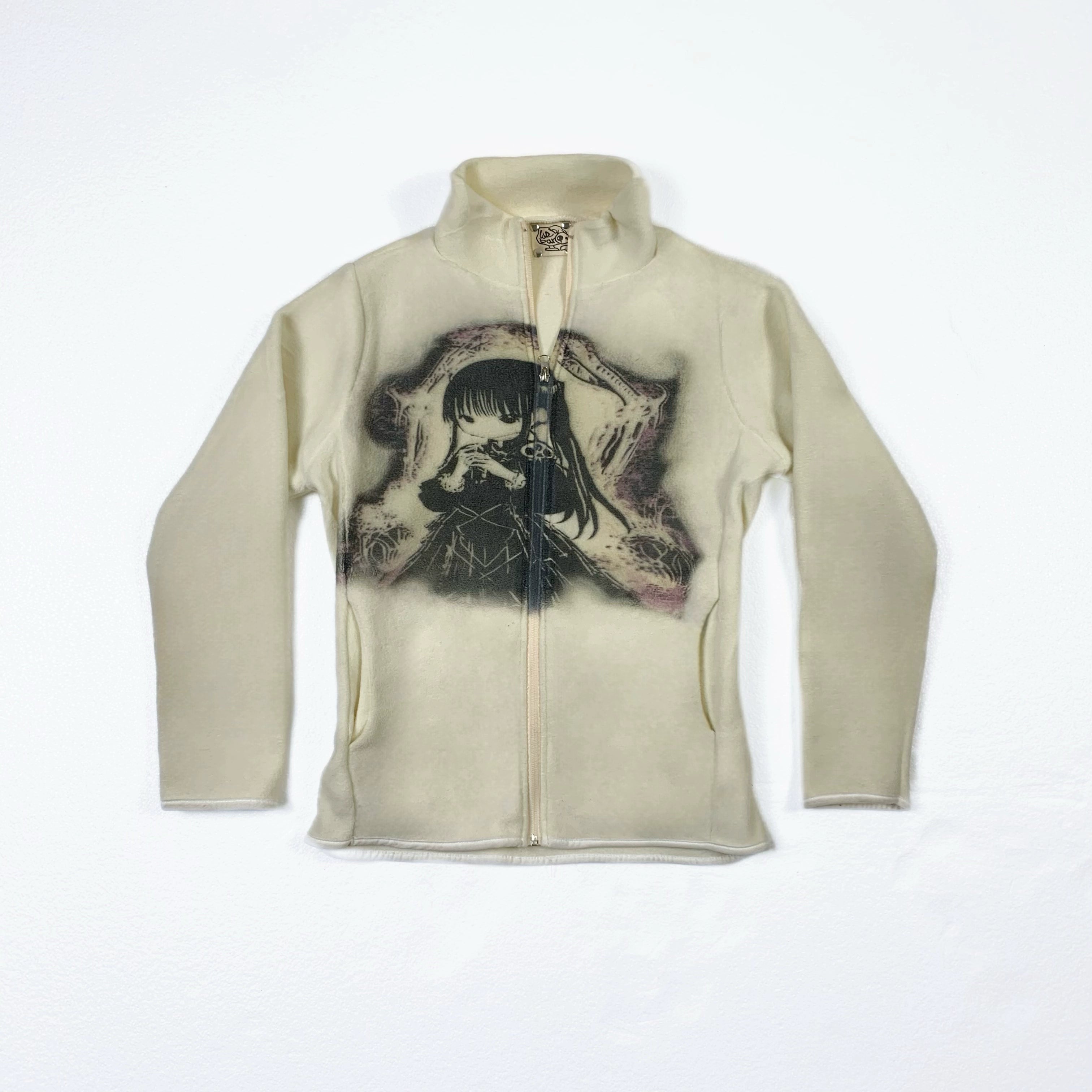 WEBBAR Two-dimensional Slim-fit Emo Atmosphere Zipper Sweater