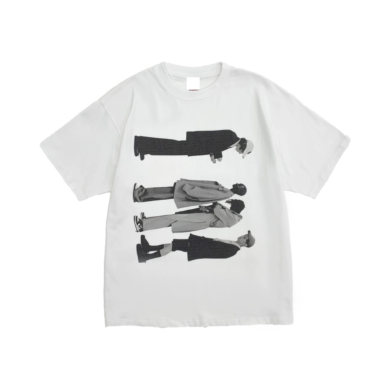 MICHINNYON Hipster Print Loose Round Neck Tee